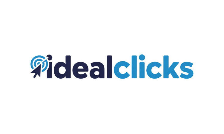 YetiDomains logo for IdealClicks.com domain name, featuring a modern design with the IdealClicks brand name.