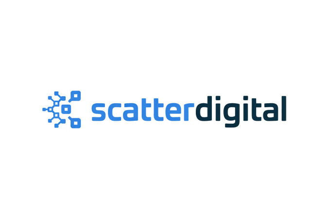 YetiDomains ScatterDigital.com domain name logo image with modern digital design and vibrant colors.