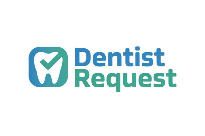YetiDomains DentistRequest.com domain name logo featuring a professional dental service branding design.