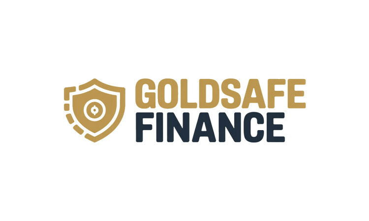 GoldSafeFinance.com domain name logo with YetiDomains branding, featuring a sleek design and gold-themed elements.
