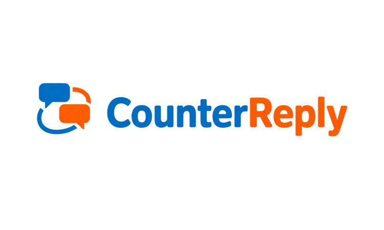 YetiDomains CounterReply.com domain name logo image, featuring the brand's logo with the text "CounterReply.com" in a professional design.