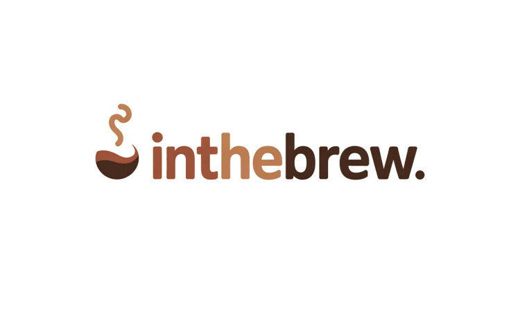YetiDomains logo for InTheBrew.com domain name, featuring a stylized coffee cup and modern branding elements.