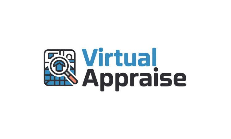 YetiDomains VirtualAppraise.com domain name logo, featuring a modern design with the VirtualAppraise branding.