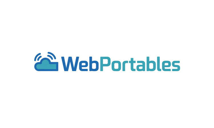 YetiDomains logo for WebPortables.com domain name, featuring a modern design on a white background.
