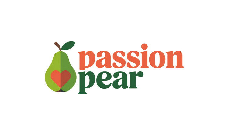 YetiDomains PassionPear.com domain name logo with stylized text and branding elements.