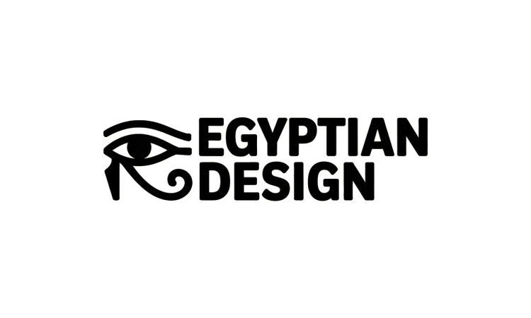 YetiDomains EgyptianDesign.com domain name logo featuring Egyptian-inspired design elements and branding.