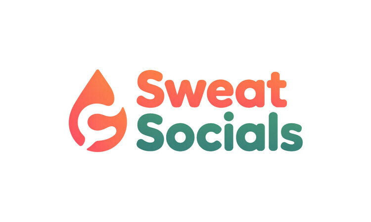 YetiDomains SweatSocials.com domain name logo featuring stylized text and branding elements.