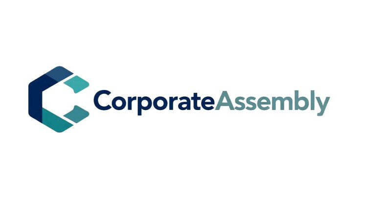 YetiDomains logo for CorporateAssembly.com domain name, featuring a professional corporate-themed design on a clean background.