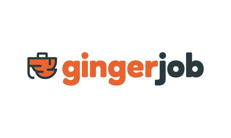 YetiDomains GingerJob.com domain name logo with stylized text on a white background