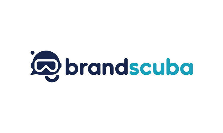 YetiDomains logo featuring the BrandScuba.com domain name on a professional logo image.