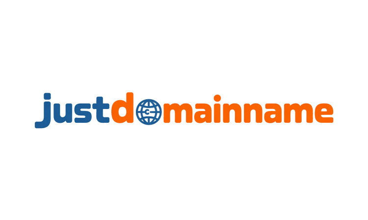 YetiDomains logo for JustDomainName.com, featuring the domain name with a clean, professional design and modern font.