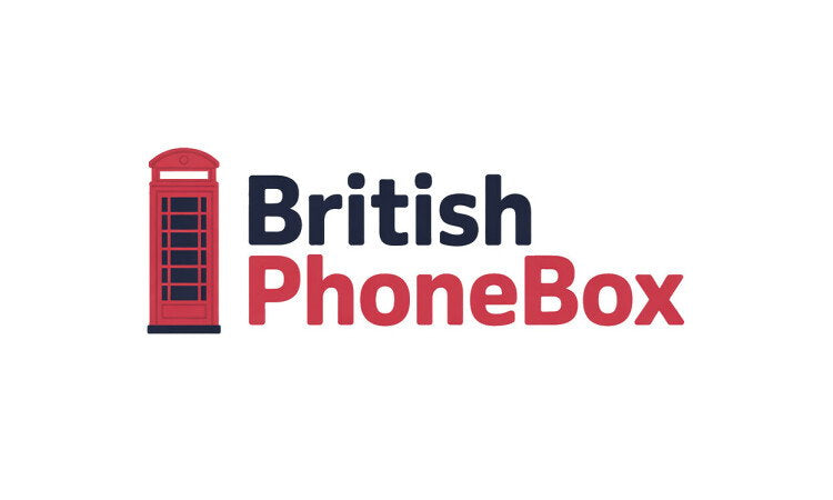 BritishPhoneBox.com domain name logo featuring the YetiDomains brand, with a British telephone box illustration.
