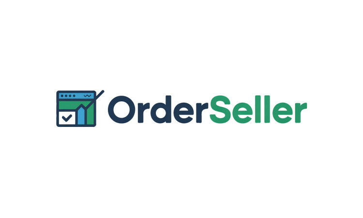 OrderSeller.com domain name logo by YetiDomains, featuring a sleek design with the OrderSeller branding and logo graphics.