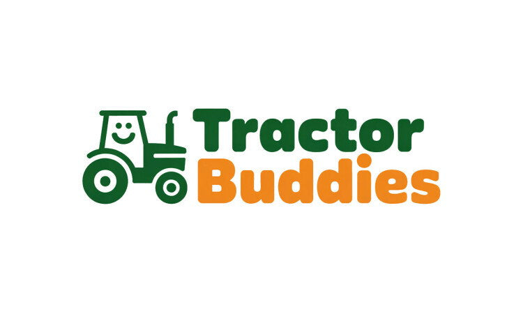 YetiDomains TractorBuddies.com logo featuring the domain name with a tractor-themed design and bold text.