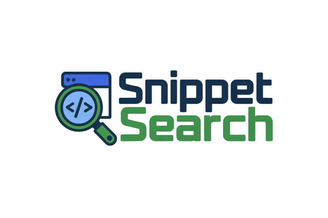 YetiDomains SnippetSearch.com domain name logo featuring the SnippetSearch.com brand with a modern design.