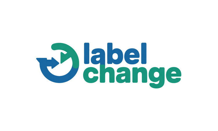 YetiDomains LabelChange.com domain name logo with text and branding on a white background