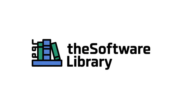YetiDomains logo for TheSoftwareLibrary.com domain name, featuring a modern design with the brand name in bold text.