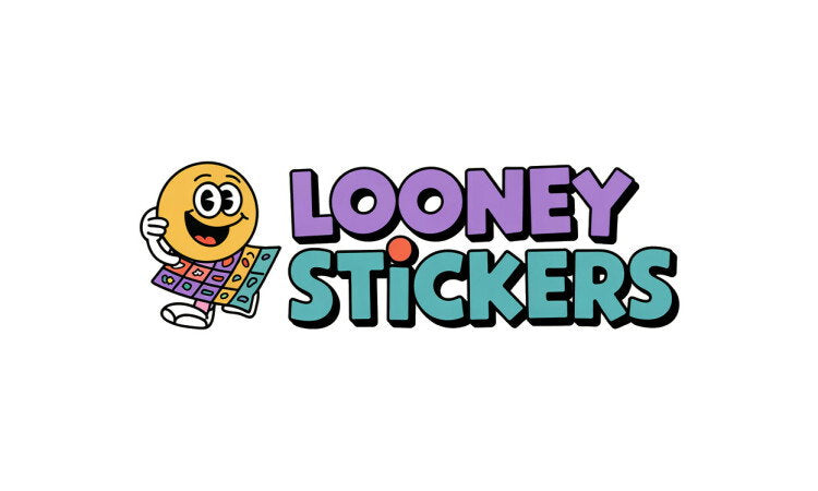 YetiDomains LooneyStickers.com domain logo featuring playful font and colorful design on a white background.