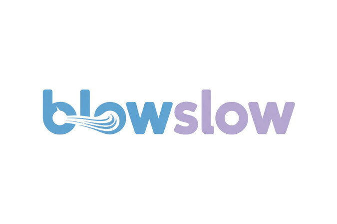 YetiDomains BlowSlow.com domain name logo with stylized text on a white background.