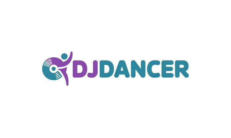 YetiDomains DJDancer.com domain name logo with stylized text and branding elements.