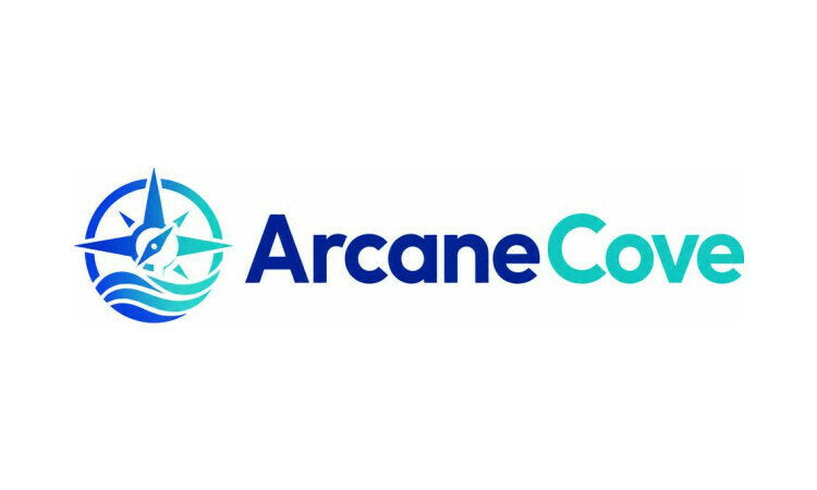 YetiDomains ArcaneCove.com domain name logo featuring stylized text and a modern design.