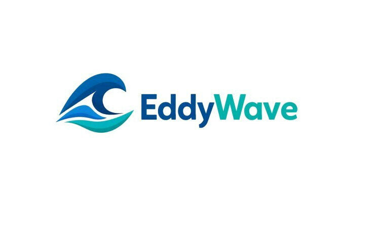 YetiDomains EddyWave.com logo image with a modern design and blue wave graphic on a white background.