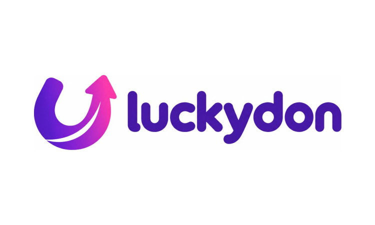 YetiDomains LuckyDon.com domain name logo with stylized text and branding elements on a white background.