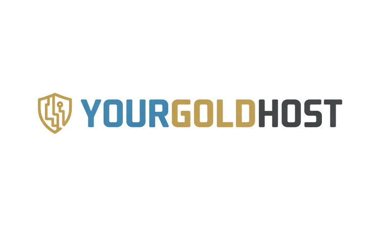 YetiDomains logo for YourGoldHost.com domain name, featuring a modern design with gold and black color accents.