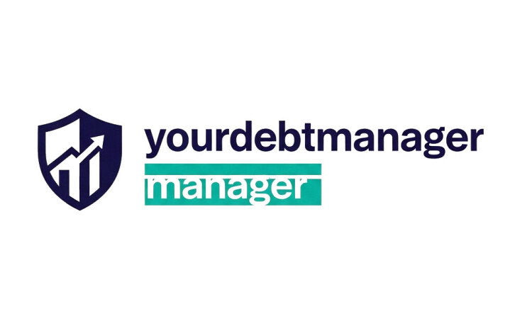 YetiDomains YourDebtManager.com domain name logo, featuring a clean design with the brand name for financial management website.