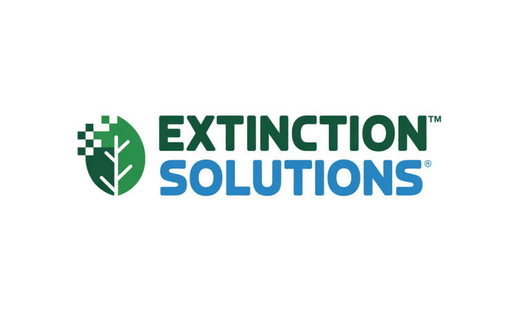 YetiDomains ExtinctionSolutions.com domain name logo with stylized text and branding elements.