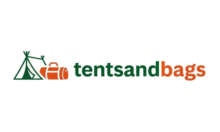 YetiDomains logo image for TentsAndBags.com, featuring a modern design with tent and bag graphics.