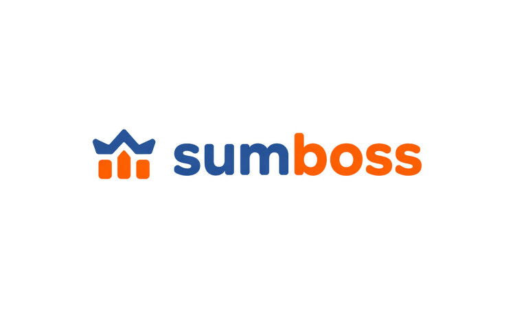 SumBoss.com domain name logo from YetiDomains featuring the SumBoss branding and logo design.