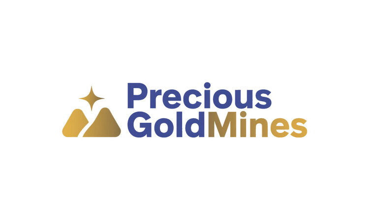 YetiDomains logo for PreciousGoldMines.com domain name, featuring a gold-themed design and branding elements.
