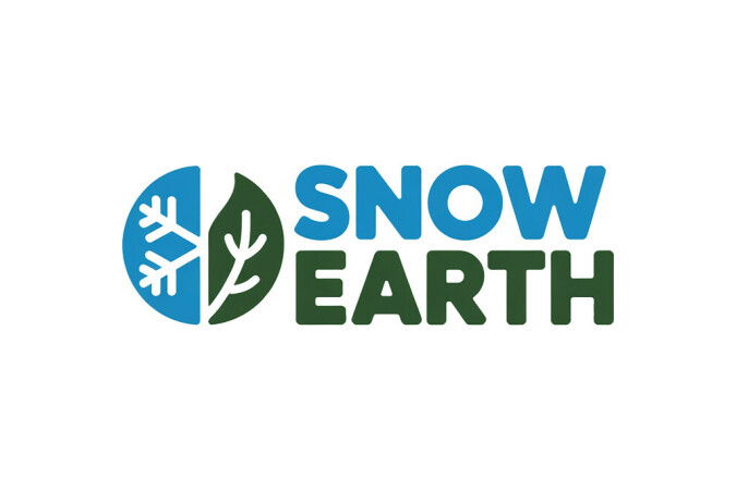 YetiDomains SnowEarth.com domain name logo with snowy mountain and earth imagery, representing a premium website domain.