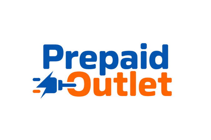 YetiDomains prepaidoutlet.com domain name logo, featuring a sleek design on a white background