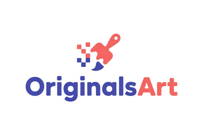 YetiDomains OriginalsArt.com logo featuring a modern design on a clean background.