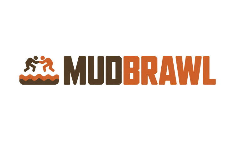 YetiDomains logo for MudBrawl.com domain name with bold text and modern design on a white background.