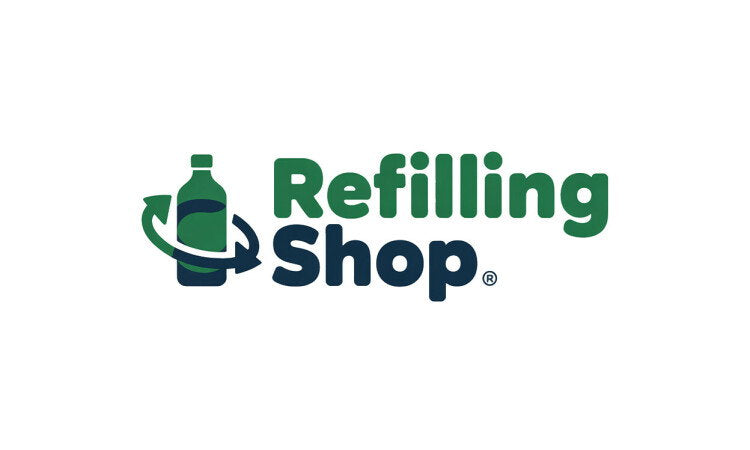 YetiDomains refillingShop.com domain name logo with modern design and branding elements.