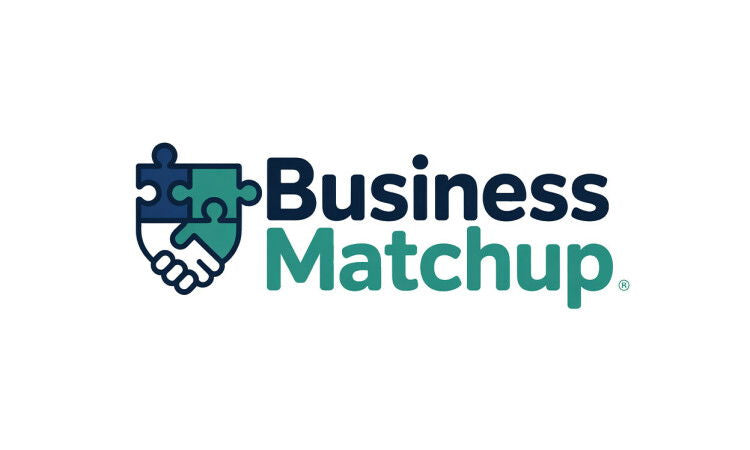 YetiDomains BusinessMatchup.com domain name logo, featuring a professional design for business networking and collaboration.