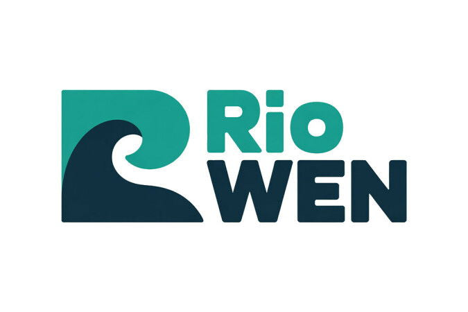 YetiDomains RioWen.com domain name logo image featuring the RioWen.com brand logo with modern design elements