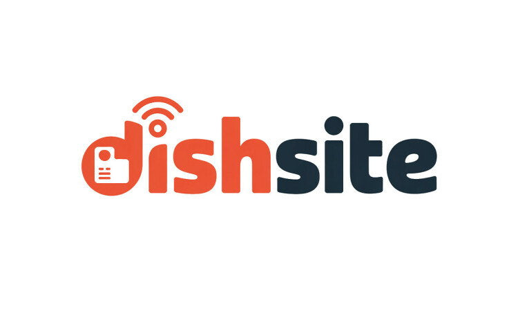 YetiDomains DishSite.com domain name logo with clean design and bold text on a white background.