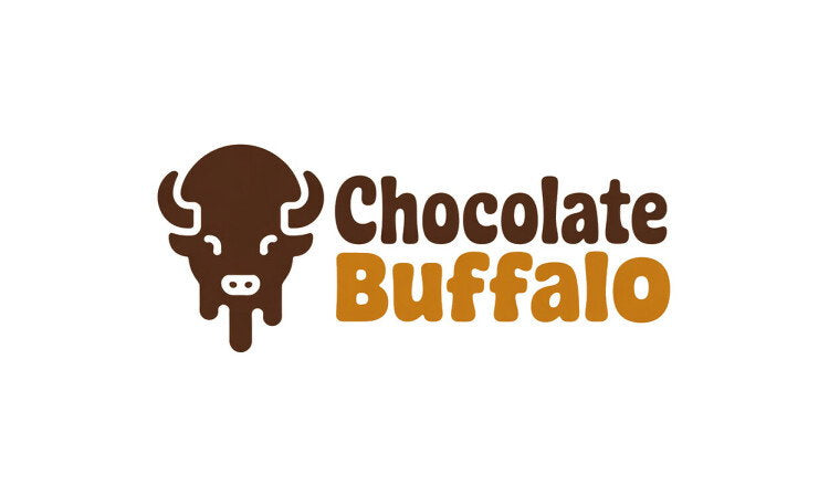 YetiDomains ChocolateBuffalo.com domain name logo with a chocolate buffalo graphic and modern design.