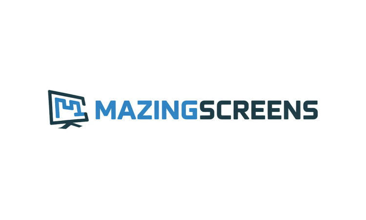 YetiDomains logo for MazingScreens.com domain name, featuring modern design and brand branding elements.