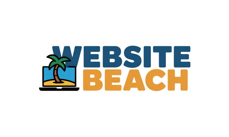 YetiDomains logo for WebsiteBeach.com domain name, featuring a modern design with vibrant colors and clean typography.