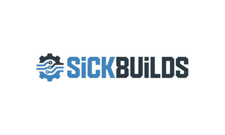YetiDomains logo for SickBuilds.com, a domain name featuring a modern design with bold typography and a clean layout.