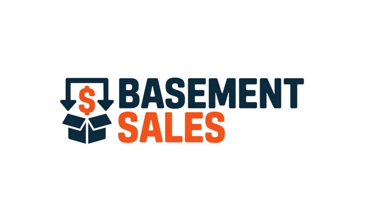 YetiDomains BasementSales.com domain name logo image, featuring the BasementSales.com branding and logo design.