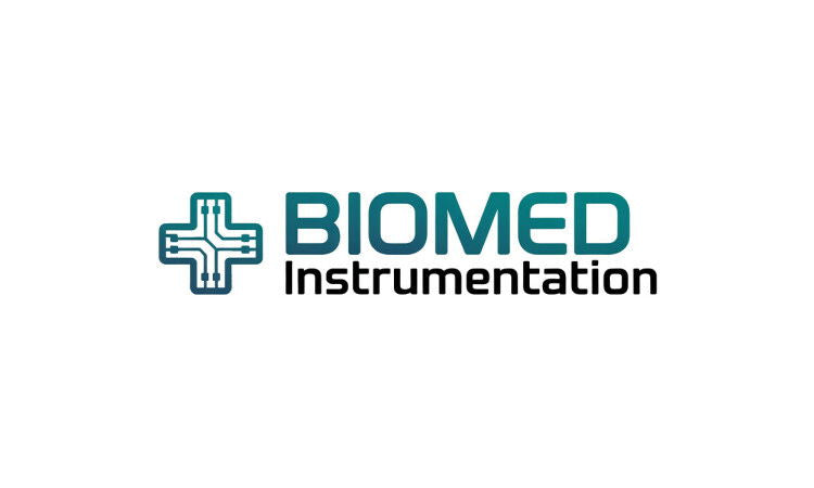YetiDomains logo for BiomedInstrumentation.com domain name, featuring a professional design with biomedical theme elements.