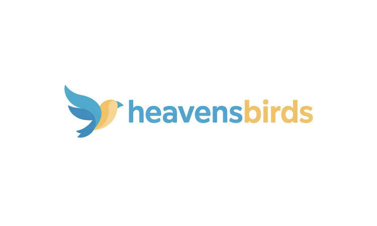 YetiDomains HeavensBirds.com domain name logo with bird-themed design and branding elements.