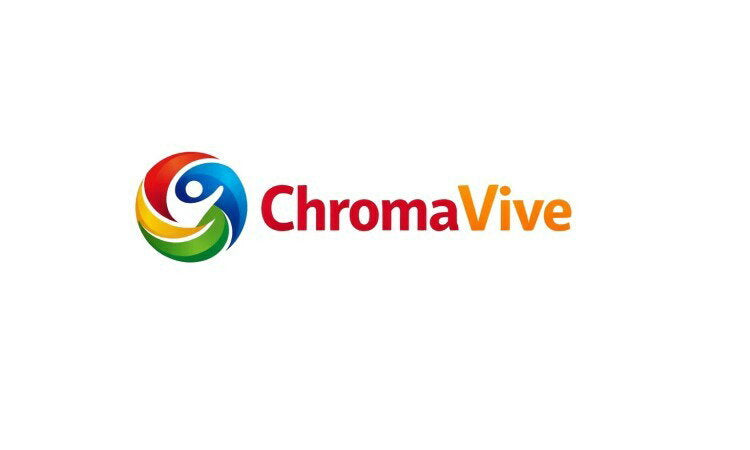 YetiDomains ChromaVive.com domain name logo with vibrant colorful design and modern font.
