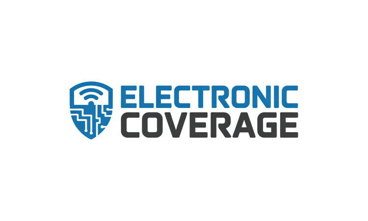YetiDomains ElectronicCoverage.com domain name logo, featuring a modern design on a white background.